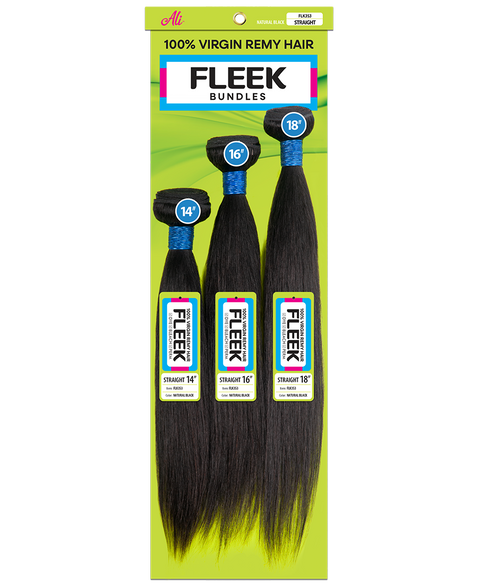 FLEEK 100% VIRGIN REMY BUNDLE 3 PCS