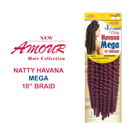 [Amour] 10" Natty Havana Mega Braid | Pre-Looped | Kanekalon