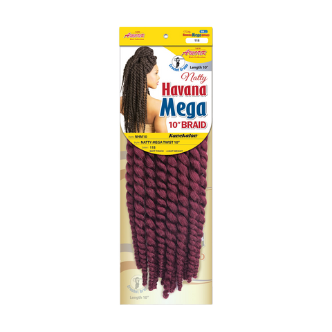 [Amour] 10" Natty Havana Mega Braid | Pre-Looped | Kanekalon