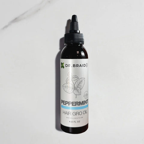 DR.BRAID+ PEPPERMINT Anti-Itch, Soothing Hair Gro Oil 4 0Z