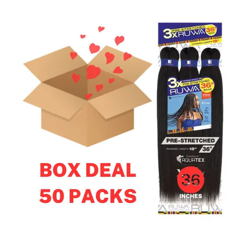 [BOX DEAL] 36" 3X Ruwa X-Pression Aquatex Braid | Pre-Stretched RUWA