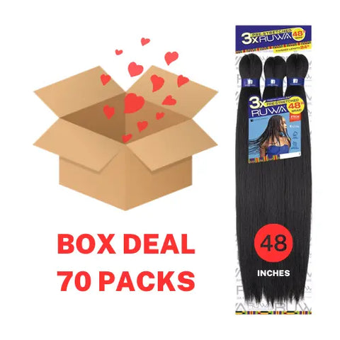 [BOX DEAL] 48" 3X Ruwa X-Pression Aquatex Braid | Pre-Stretched RUWA