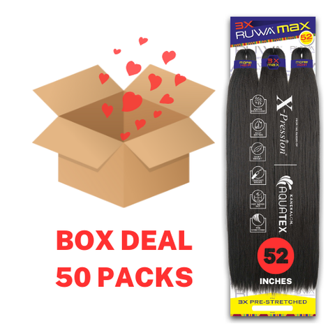 [BOX DEAL] 52" 3X Ruwa X-Pression Aquatex Braid | Pre-Stretched