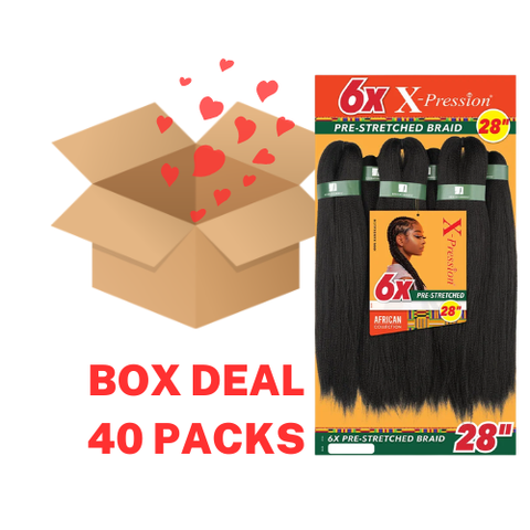 [BOX DEAL] 28" 6X African Collection X-PRESSION Braid Kids | Pre-Stretched AFRICAN COLLECTION