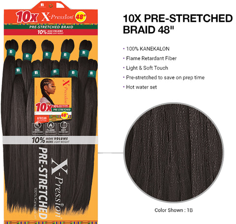 [BOX DEAL] African Collection 48" 10X X-Pression Braid | Pre-Stretched | - Delivery Hair