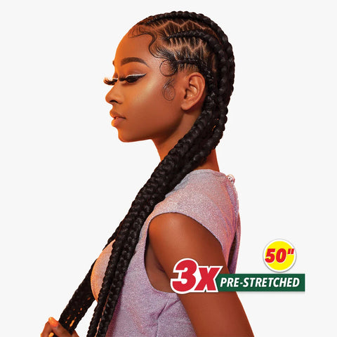 50" X-PRESSION 3X African Collection BRAID Pre-Streched Braid (10% MORE)