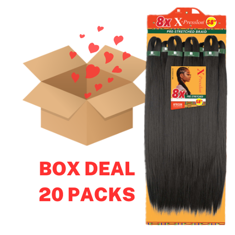 [BOX DEAL] 58" 8X African Collection  X-Pression Braid | Pre-Stretched AFRICAN COLLECTION