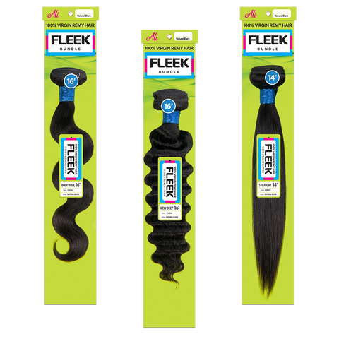 [FLEEK] Virgin Remy Hair Extension | 100% Human Hair Single Bundle 10-30"