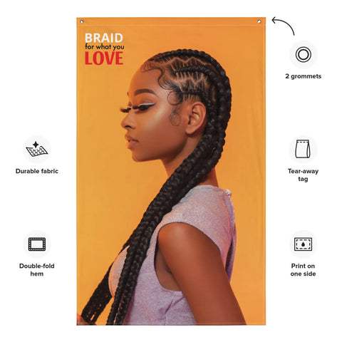 Braid Banner Braid Flag Banner Poster for Hair Salon / Shop – Delivery Hair
