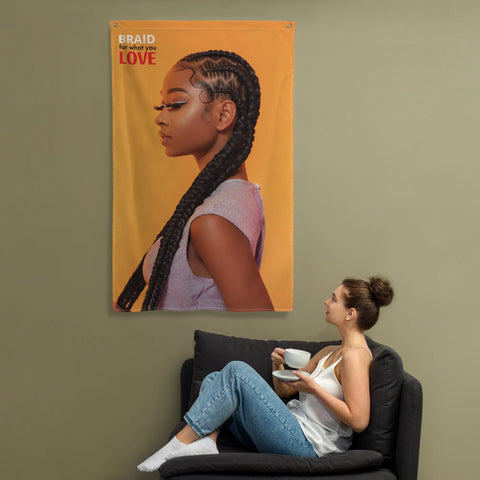 Braid Banner Braid Flag Banner Poster for Hair Salon / Shop – Delivery Hair